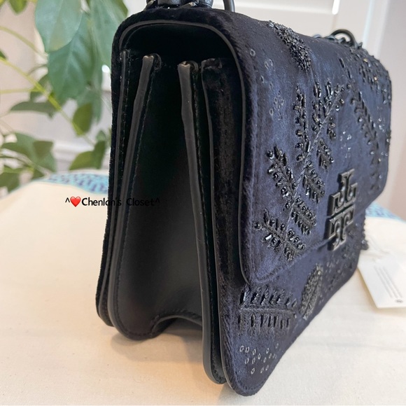 🔥NeW! Tory Burch Britten Embellished Adjustable Shoulder Bag - Picture 12 of 14